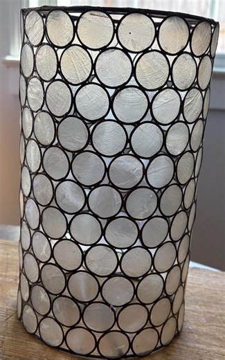 Vintage Capiz Shell Lamp Shade • Coastal Natural UNO Fitter Shade • 10” Tall • Sold Individually - Etsy