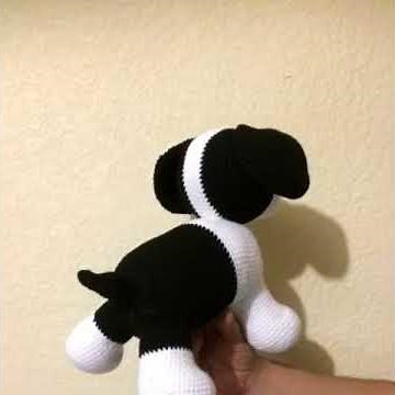 Perrito tejido a crochet con técnica amigurumi https://www.facebook.com/linilov1/