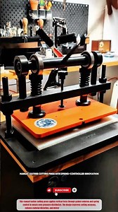 Manual Leather Cutting Press with Spring-Controlled Innovation