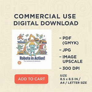 Robots Coloring Pages | Kids Printable Activity Book (PDF) - Etsy