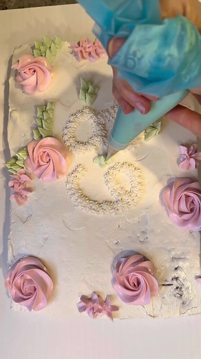 Decorating a Spring Garden Sheet Cake with Buttercream Flowers