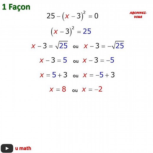 COMMENT RESOUDRE UNE EQUATION NIVEAU 3AC