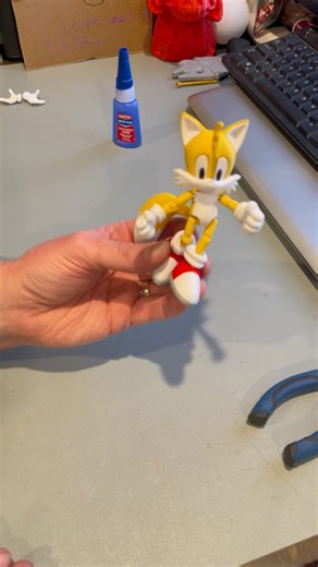 Tails! 3D printed and movable! #familytime #3dprinting #sonic #enjoy #tails