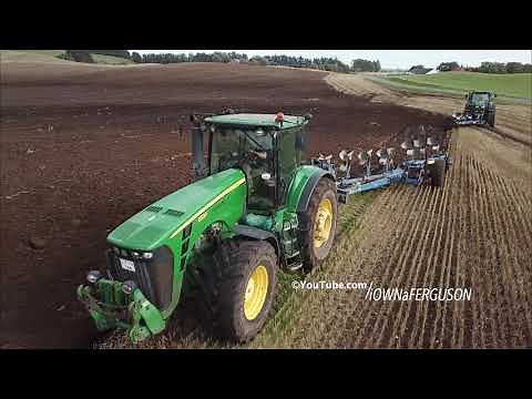 John Deere 8530 & 6190R Ploughing w/ 2x 7-Furrow Överum Ploughs togehter | Danish Agriculture