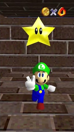 Luigi Grabs An Easy Star In Whomp's Fortress Super Mario 64 #Shorts