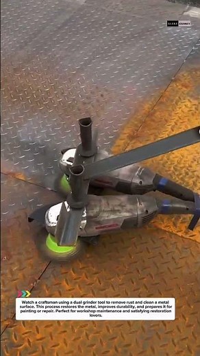 Satisfying Rust Removal Tool | Dual Grinder Metal Surface Restoration