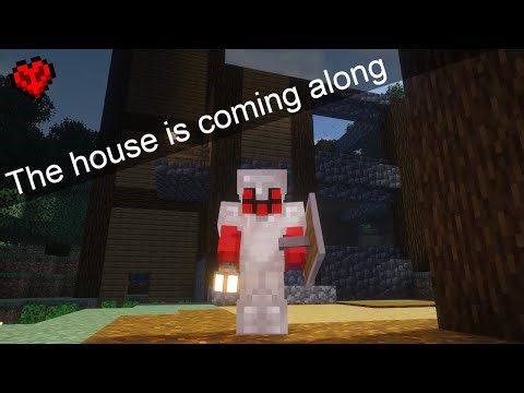 Red's Hardcore Minecraft - Episode 2, The House Is Coming Along