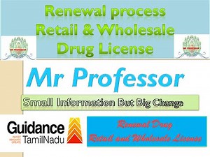 Drug License Renewal - Old, E-Sevai and TNSWP