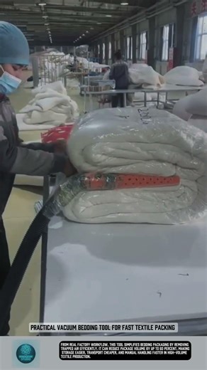 Practical vacuum bedding tool for fast textile packing #tools