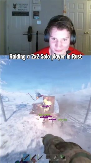 Raiding a 2by2 Solo player in Rust #rust #rustsolo #rustclan #smgclan #vitalrust