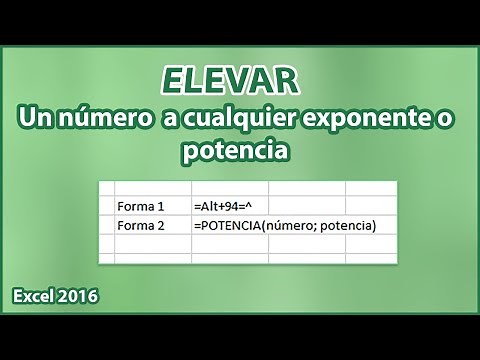 How to RAISE a number to any EXPONENT or POWER in Excel 2016