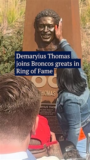 Katina Smith, the mother of late-great Demaryius Thomas, held it together ahead of the unveiling of her son’s Ring of Fame pillar on Sunday. As she helped remove the curtain to display the pillar, the emotions finally hit her. Her son’s face was once again right in front of her, and she did what any mother would do. She reached up and touched it. “It’s like, I’m wanting to touch his face again because the last time I did it, unfortunately, he was leaving us,” an emotional Smith said. “But this r