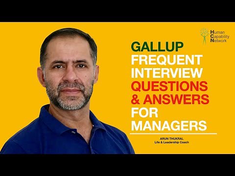 GALLUP INTERVIEW QUESTIONS & ANSWERS FOR MANAGERS !