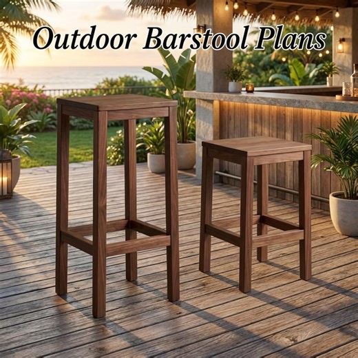 DIY Bar Stool Plans: Wooden Counter Height Stool, Patio & Kitchen Seating (PDF Download) - Etsy
