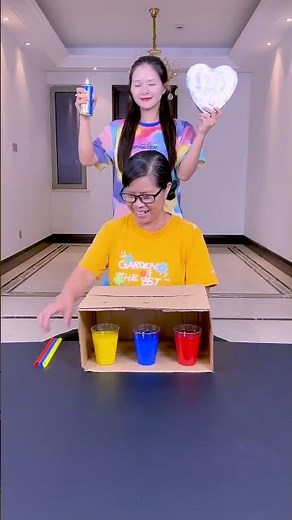 Colored Drink Challenge, Who Matched Successfully😂 #Funnyfamily #Partygames