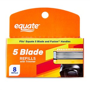 Equate Men's 5 Blade Refills, Cartridges Fit Equate 5 Blade & Gillette® Fusion® Handles (8 Count)