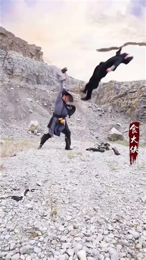 Kung Fu couple make Chinese sugar fried chestnuts with kung fu