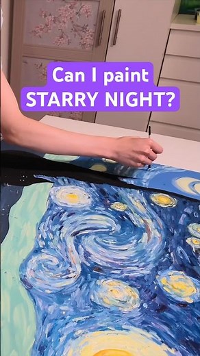 Art Challenge ⁉️ re-create Starry Night Painting 🌌🎨