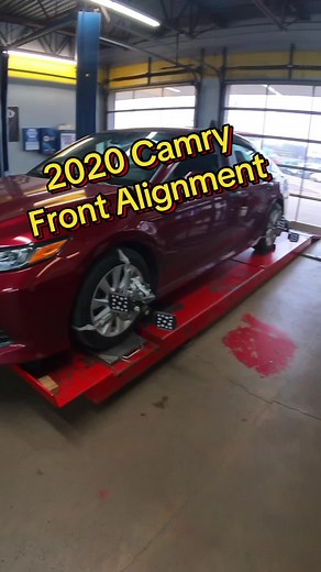 Slight Tweakage 📏🍔📐👌🏽 #toyota #camry #alignment #sleeper #mechanic #auto #automotive #bluecollar #red #inspection #steeringwheel