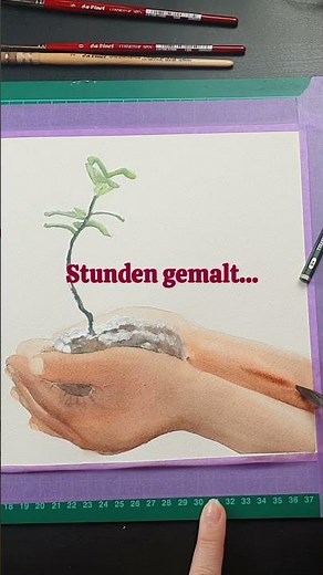 Dieser eine Strich macht mein detailliertes Aquarell realistisch