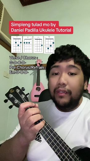Simpleng tulad mo by daniel padilla ukulele tutorial 😁 #ukulele #uketok #ukuleleph #tiktokph #ukuleletiktok #fyp #mayukulelekaba #opm #simplengtuladmo #danielpadilla