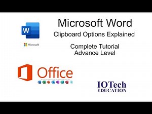 MS Word – Clipboard Options Explained | Cut, Copy, Paste & Format Tips