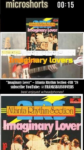 IMAGINARY LOVER – ATLANTA RHYTHM SECTION | FRANKS BASS COVERS #microshorts