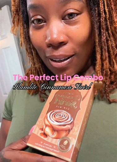 Cinnamon roll vibes but make it glossy 🤎✨ #FYP #glamlite #cinnamonswirl #lipkit #glamlitelipkit