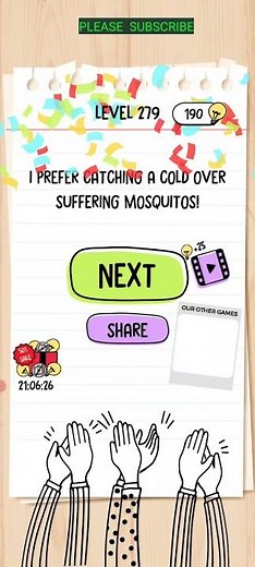 BRAIN TEST LEVEL 279 WALKTHROUGH WITH COMMENTARY