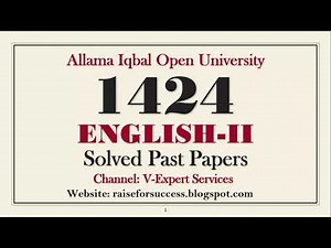 1424 - Compulsory English-II Solved Past Paper | Part 3