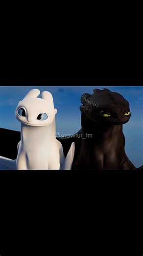 Toothless and Light Fury Animation: A 3D Love Story