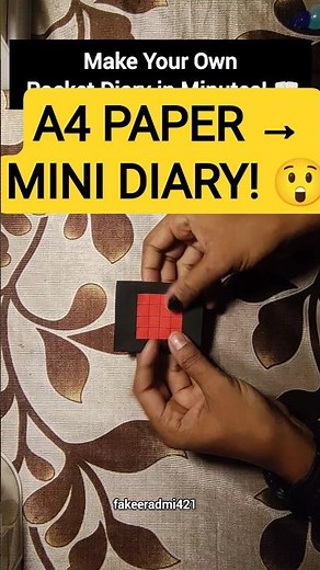 Make a Mini Diary Using Just One A4 Sheet! 😲#shortsfeed