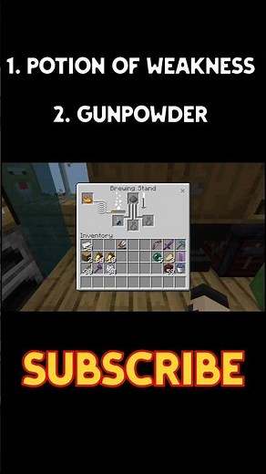 Making splash potion of weakness | How to make splash potion of weakness | weakness | Minecraft