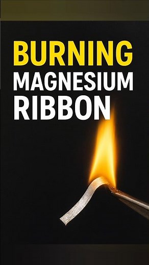 Burning of Magnesium Ribbon | Brilliant White Flame Reaction 🔥 | Science Experiment #shorts