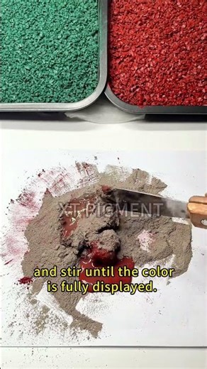 Test video of our iron oxide RED.