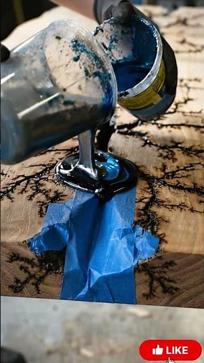 Lightning Epoxy Table Transformation #shorts #lichtenberg #lightingwood #epoxytables