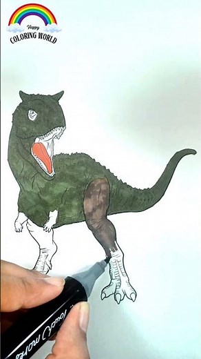 Coloring in T-Rex | Dinosaur Coloring for Kids