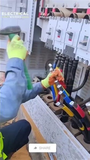 Amazing big wire terminations, Electricians love this kind of work!