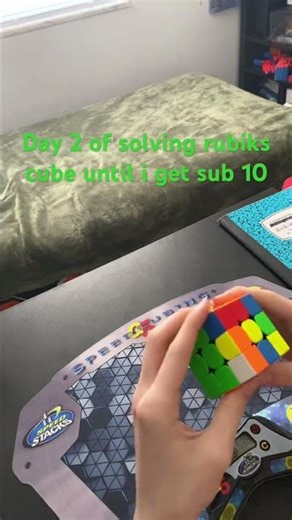 Day 2 of solving 3x3 until i get sub 10 #rubikscube