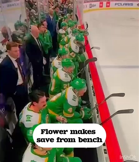 Marc-Andre Fleury calmly makes a glove save while sitting on the bench 🌺 #hockey #hockeygame #hockeyplayer #hockeyislife #nhl #hockeyfights #fleury #bostonbruins #bruinsfan #nhlbruins #bostonhockey #bostonbruinsnation #bostonhockeyfans #flower #beantown #minnesotawild #wildhockey #wildnation #minnesotahockey #marcandrefluery | Jody Ritchie