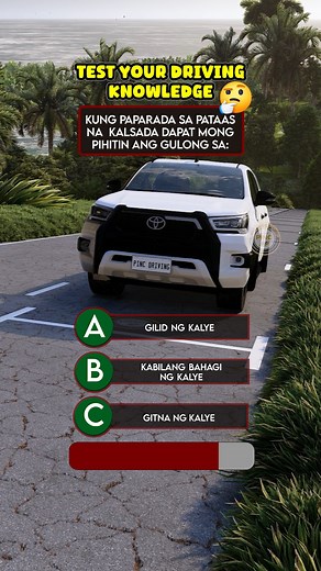 1.4M views · 8.4K reactions | Safety reminders! Kung walang bangketa, laging ipihit ang harapang gulong papunta sa gilid ng kalye upang kung gagalaw ang iyong sasakyan, ito ay aatras palabas ng kalsada at hindi papasok sa trapiko. #fblifestyle #tips #drivingtips #drivinglessons #car #newdriver #driver | Pinc Driving Lesson | Facebook