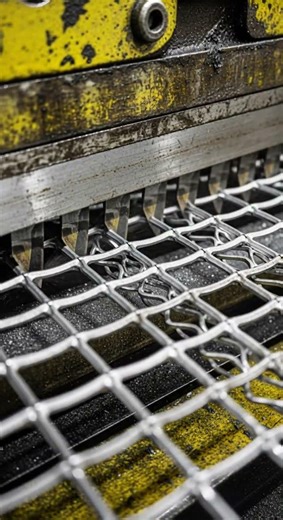 How Expanded Metal Mesh Is Made — Steel Unveiled Fast Process #metalwork #steel #manufacturing