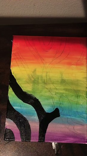 rainbow 🌈 #art #rainbow #acrylicpainting