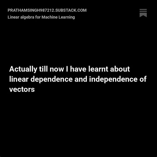 Linear Algebra for Machine Learning