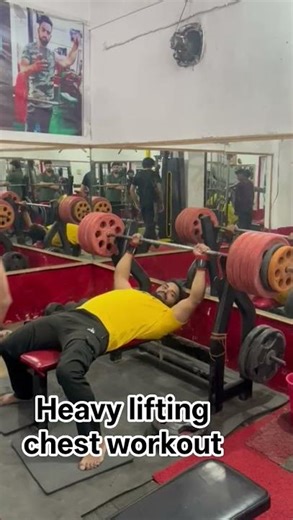 heavy lifting chest workout #viral #motivation #youtubeshorts #shortsfeed #bodybuilding #follow