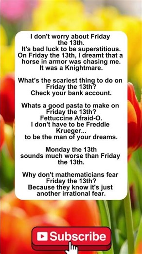 Friday the 13th #friday13th #funny #superstition #comedy #jokes #humor #badluck #knightmare #pasta
