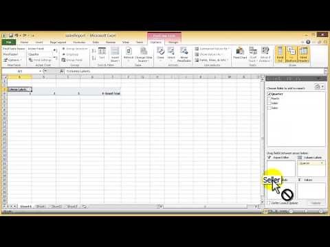 Cum se face un tabel pivot în Excel 2010