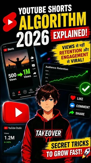 YouTube Shorts Algorithm 2026 Explained! 🚀