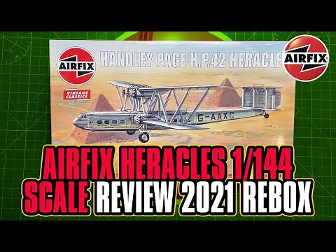Airfix Handley Page H.P.42 Heracles 1/144 Scale Model Kit Review 2021 Rebox