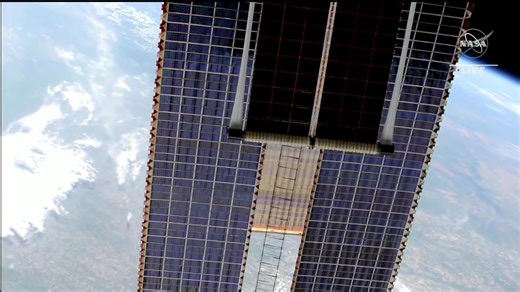 24K views · 1.7K reactions | Views of the roll-out solar array being deployed on the International Space Station. The new solar arrays are 60 feet long by 20 feet wide and will each generate 20 kilowatts of power ⚡ | NASA's Johnson Space Center | Facebook